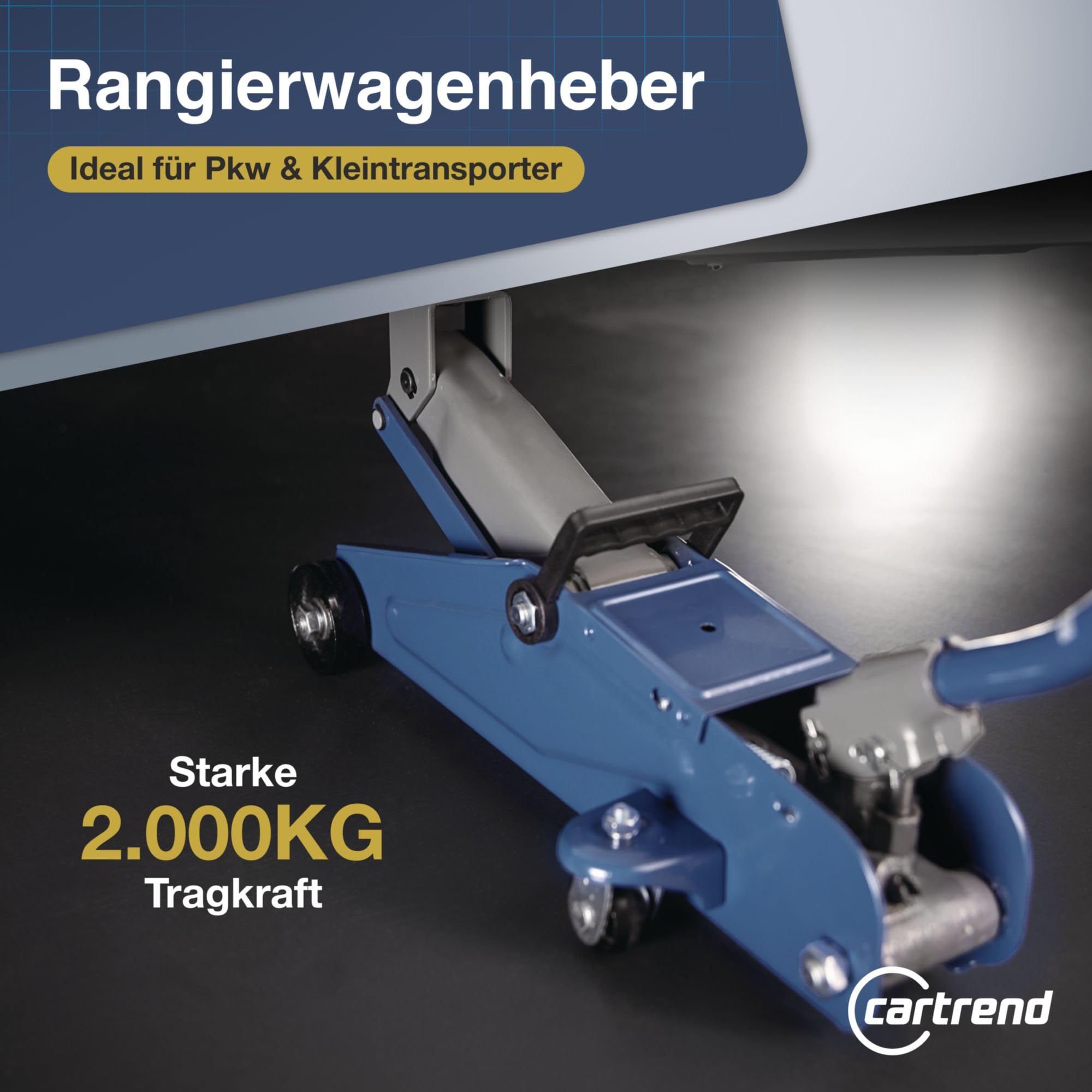 Cartrend 7740014 Hydraulic Trolley Jack 2 Ton Capacity for Car